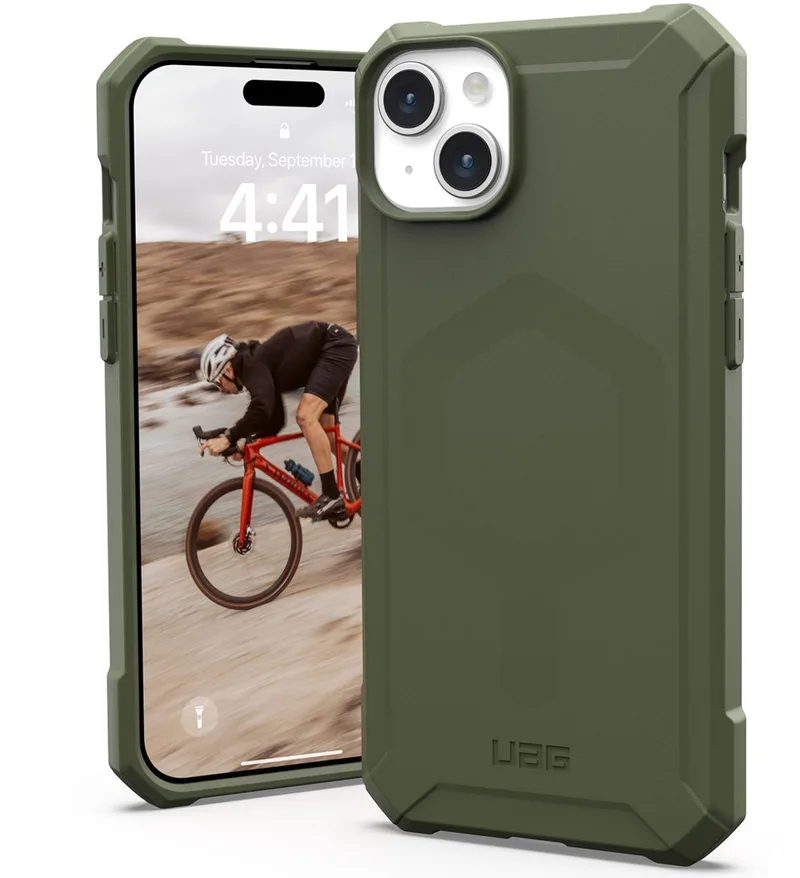 Essential Armor Mag iPhone 15 Plus Hoesje | olijfgroen van UAG in Groen – productfoto