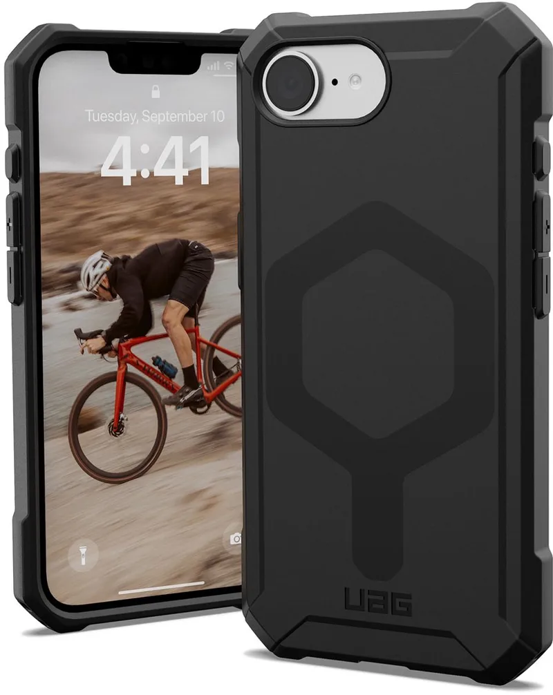 Essential Armor Magafe geschikt voor iPhone 16e (2025) Hoesje - zwart | zwart de UAG en Noir – photo produit