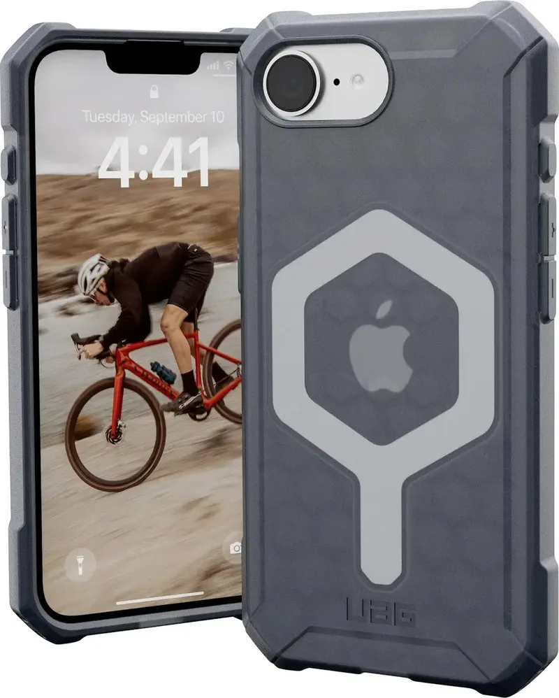 Essential Armor Outdoor telefoonhoes Apple iPhone 17e, iPhone 16e Grijs, Transparant Inductieve lading, MagSafe compatible, Stootbestendig by UAG in Grey, Transparent – product photo