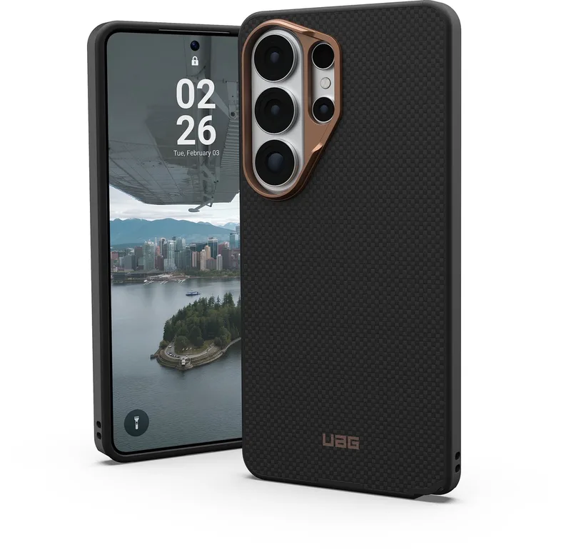 Fibr Armr Backcover met Magneetring geschikt voor Samsung Galaxy S26 Ultra - Black / Bronze fra UAG i Sort – produktbillede