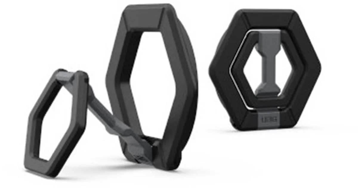 MagSafe Ring Stand - Magnetische Vingerhouder & Telefoonstandaard de UAG en Argent – photo produit