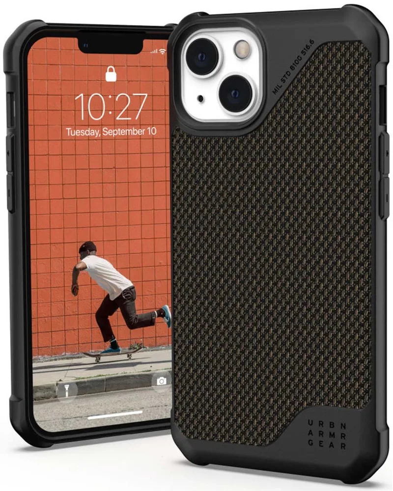 Metropolis LT iPhone 13 Case fra UAG i Kevlar olive – produktbillede