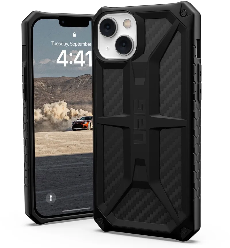 Monarch geschikt voor iPhone 14 Plus Hoesje - carbon de UAG en Noir – photo produit