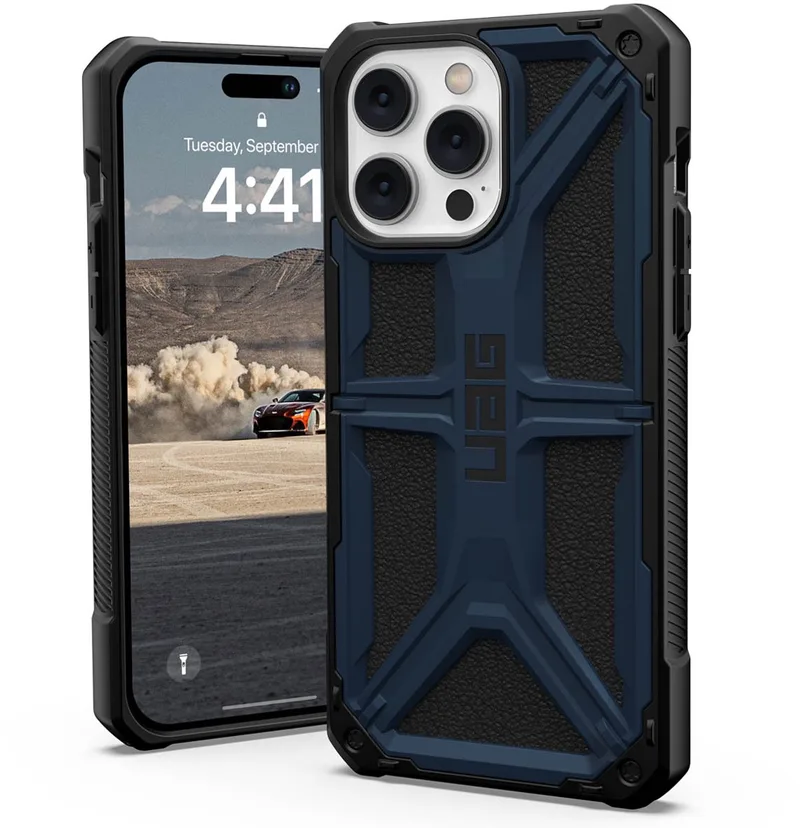 Monarch geschikt voor iPhone 14 Pro Max Hoesje från UAG i Blå – produktbild