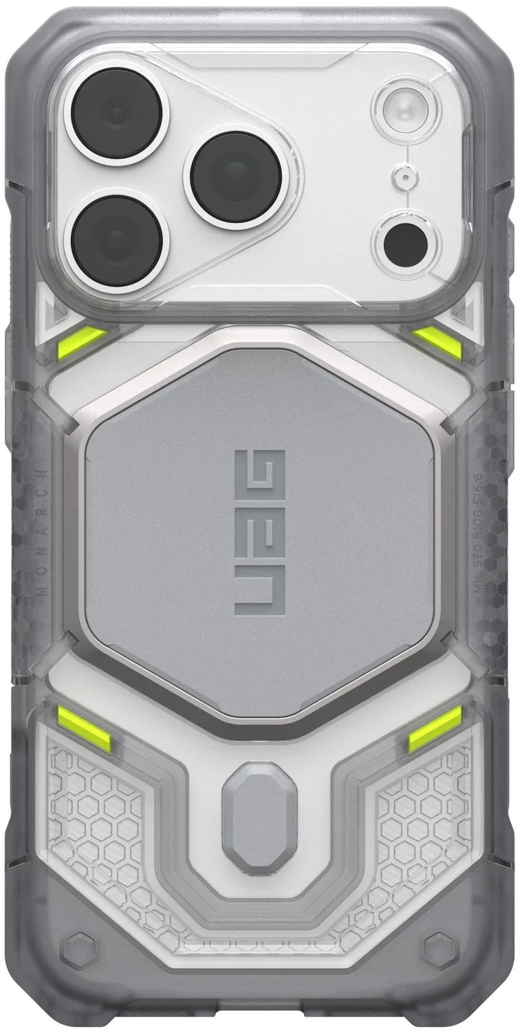 Monarch Pro Backcover geschikt voor Apple iPhone 18 Pro / 17 Pro - Ice de UAG en Transparent – photo produit