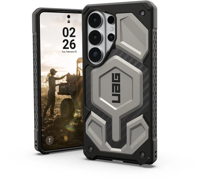 Monarch Pro Backcover geschikt voor Samsung Galaxy S26 Ultra - Titanium by UAG in Silver – product photo