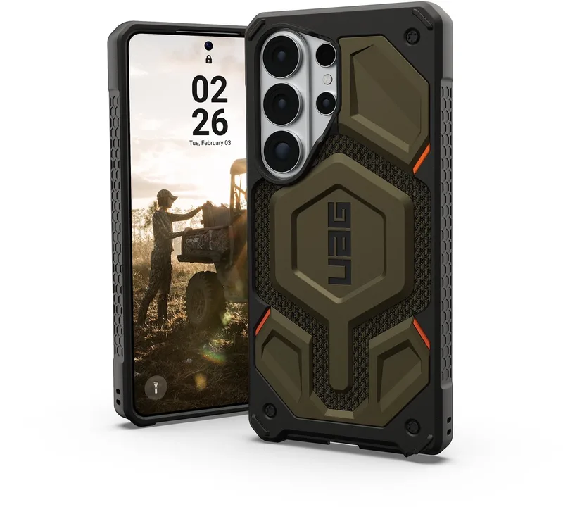Monarch Pro Backcover geschikt voor Samsung Galaxy S26 Ultra - Kevlar Element Green by UAG in Green – product photo