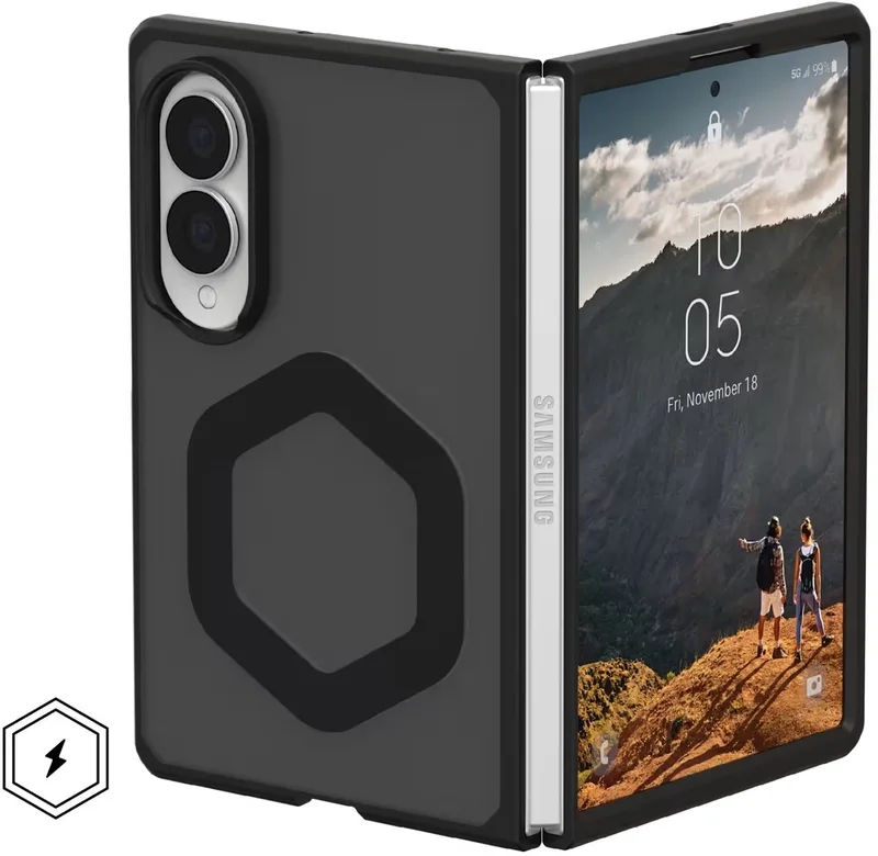 Mouve Magnetic Backcover geschikt voor Samsung Galaxy Z Fold 8 - Ash de UAG en Gris – photo produit