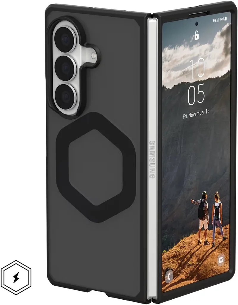 Mouve Magnetic Backcover geschikt voor Samsung Galaxy Z Fold 8 Ultra - Ash de UAG en Gris – photo produit