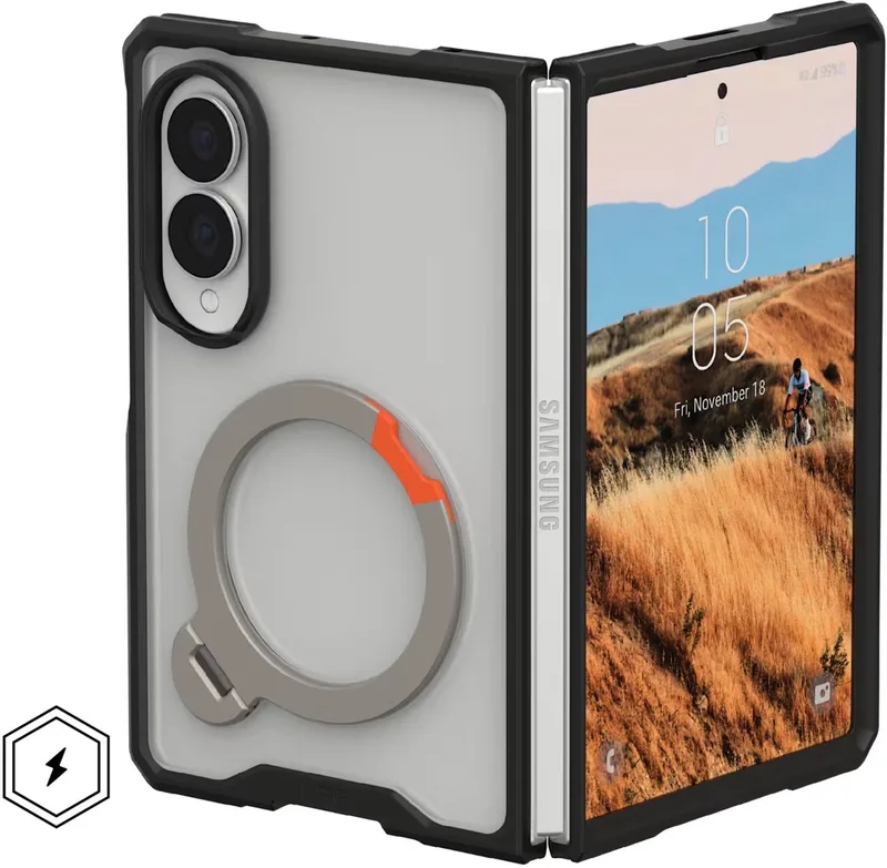 Mouve XTE Magnetic Backcover geschikt voor Samsung Galaxy Z Fold 8 - Ice från UAG i Grå – produktbild