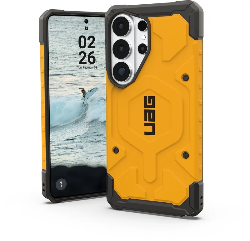 Pathfinder Backcover geschikt voor MagSafe geschikt voor Samsung Galaxy S26 Ultra - Heritage Yellow by UAG in Yellow – product photo