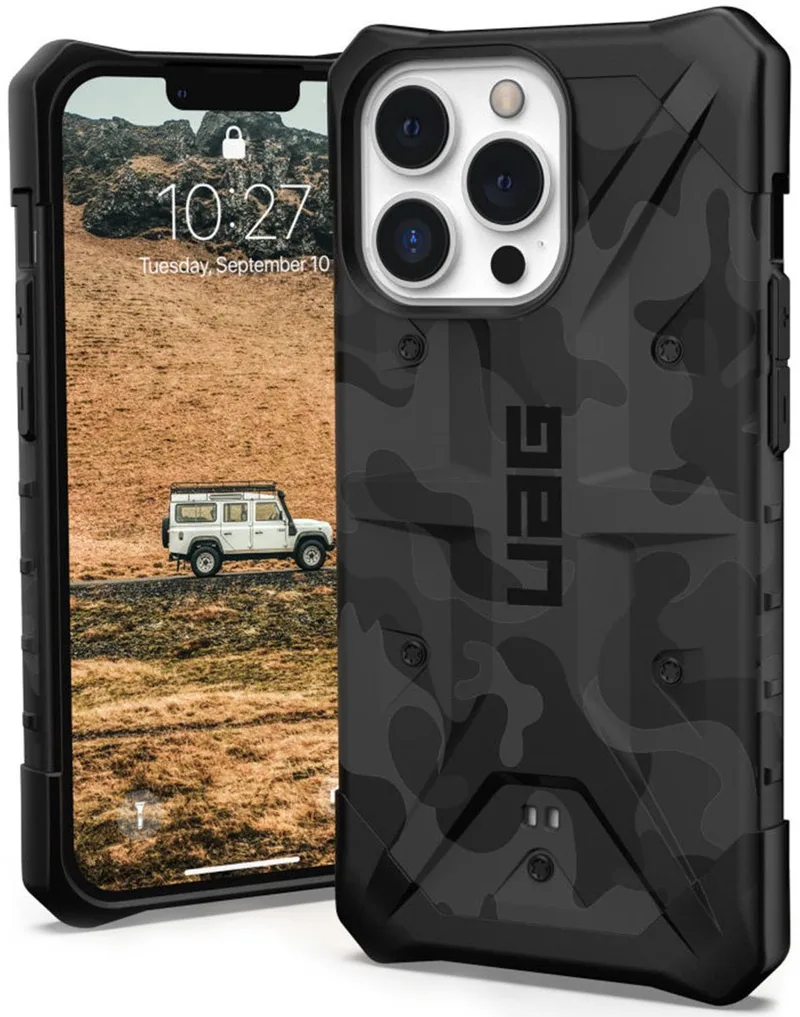Pathfinder iPhone 13 Pro Hoesje by UAG in Midnight camo – product photo