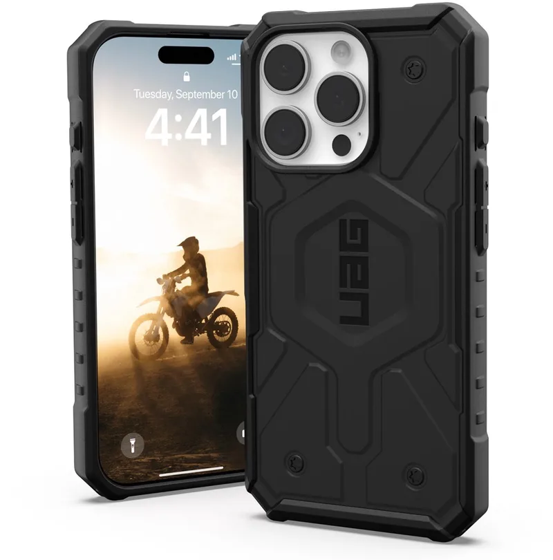 Pathfinder Mag geschikt voor iPhone 16 Pro Max Hoesje by UAG in Black – product photo