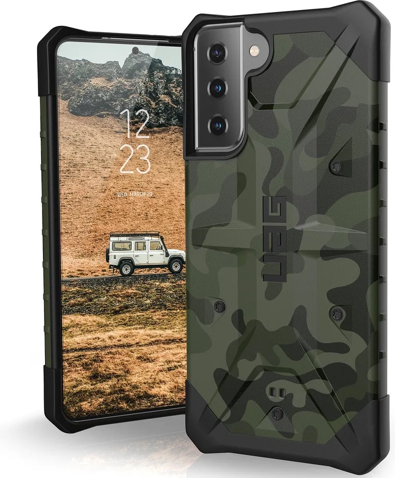 Pathfinder Samsung Galaxy S21 Plus Backcover hoesje - Camouflage de UAG en Camouflage, Vert – photo produit