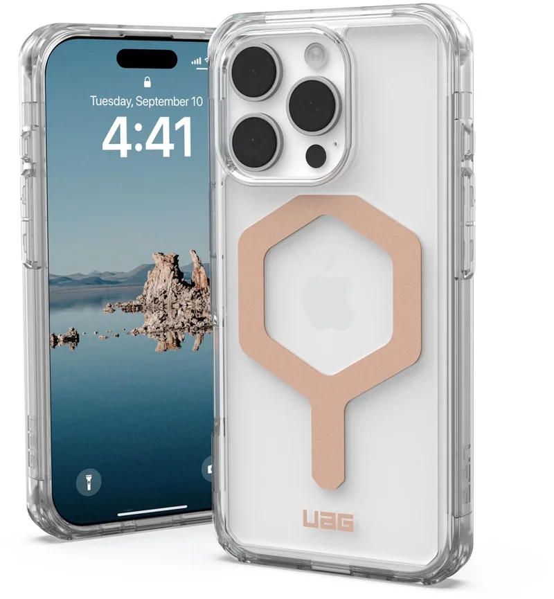 Plyo Mag geschikt voor iPhone 16 Pro Hoesje - transparant/roze | transparant/roze från UAG i Transparent, Rosa – produktbild