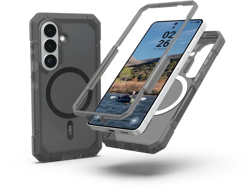 Trooper Backcover met Magneet geschikt voor Samsung Galaxy S26 Plus - Ash de UAG en Gris – photo produit