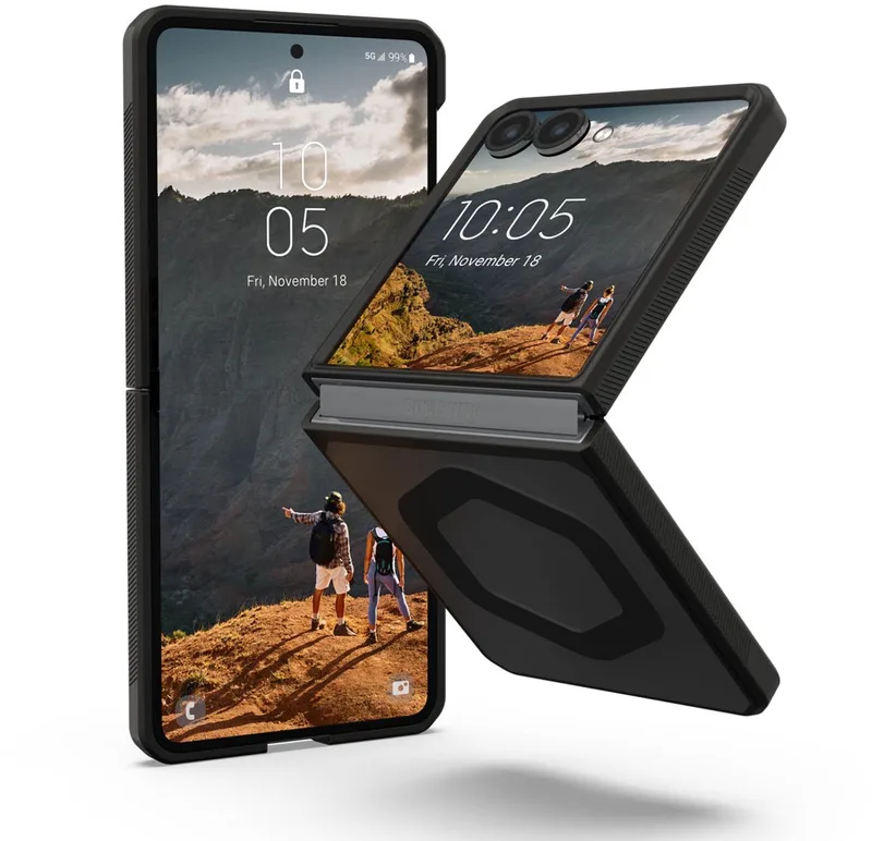 [U] Mouve Backcover geschikt voor MagSafe geschikt voor Samsung Galaxy Z Flip 7 - Ash by UAG in Grey – product photo