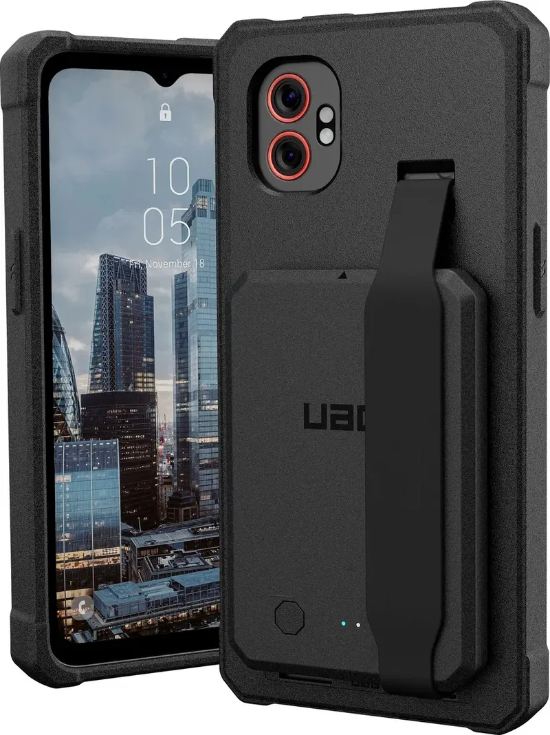 UAG Urban Armor Gear Workflow Flex Case Outdoor telefoonhoes Samsung Galaxy XCover7 Pro, XCover6 Pro MagSafe compatible från UAG i Svart – produktbild