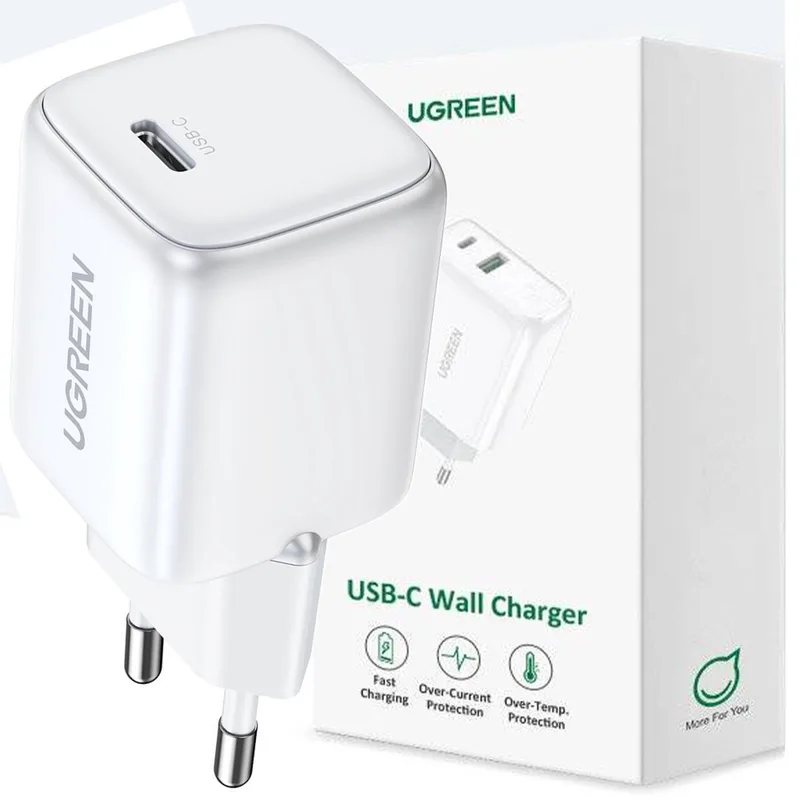 GaN - 20W - USB-C netlader Ugreen Nexode mini CD318 by UGREEN in White – product photo