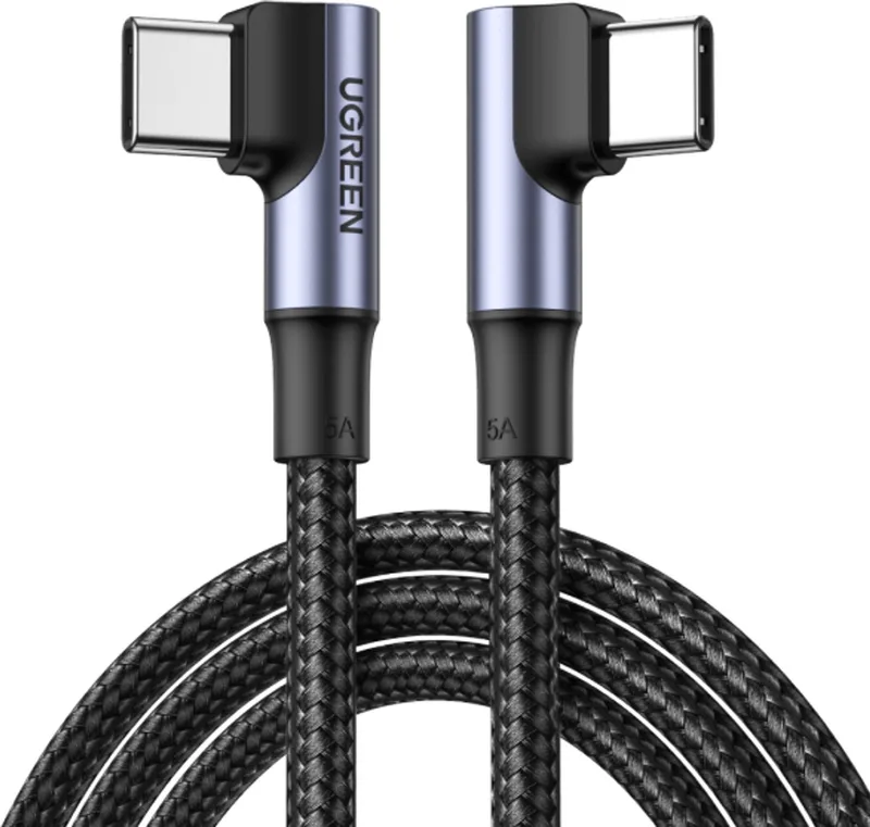 haaks - USB Type C - USB Type C Quick Charge Power Delivery kabel - 100 - W - 5 - A - 1 - m - (US335 - 70696) by UGREEN in Black – product photo
