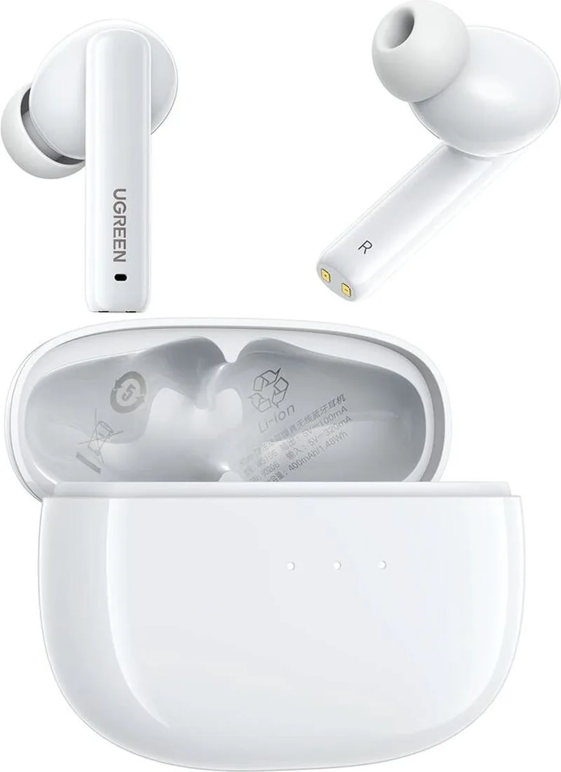 HiTune T3 Draadloze Bluetooth Earphones Noise Cancelling van UGREEN in Wit – productfoto