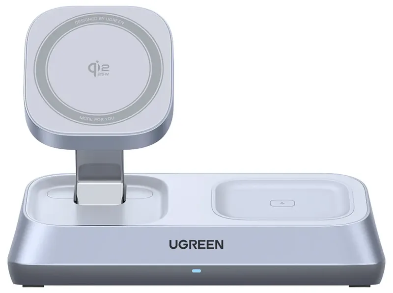 Inductie lader 25 W W711 3-in-1 25W Magnetic Charger 55677 Uitgangen Qi-standaard van UGREEN in Grijs – productfoto