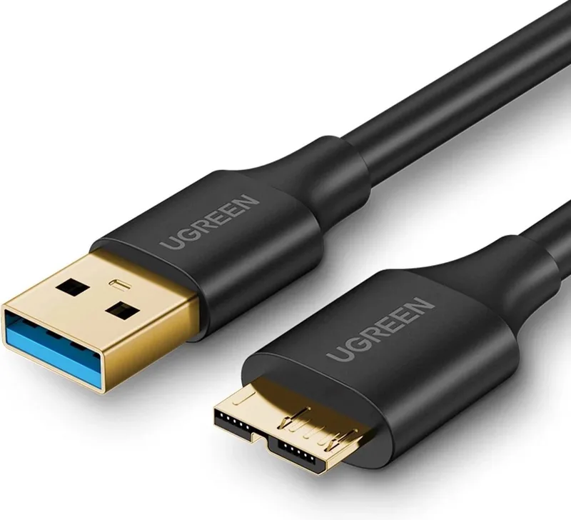 kabel - USB-A 3.0 - Micro USB-B SuperSpeed 5Gb/s 1m - (US130) by UGREEN in Black – product photo