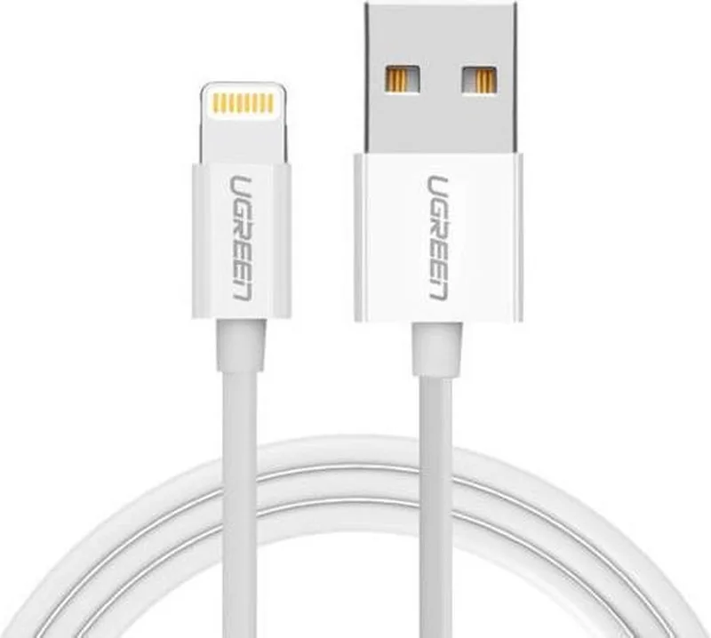 kabel - USB - Lightning MFI 1m 2,4A - (20728) van UGREEN in Wit – productfoto