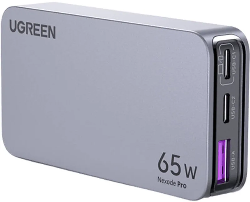 Nexode Pro 65W GaN Travel Charger Binnen de UGREEN en Transparent – photo produit
