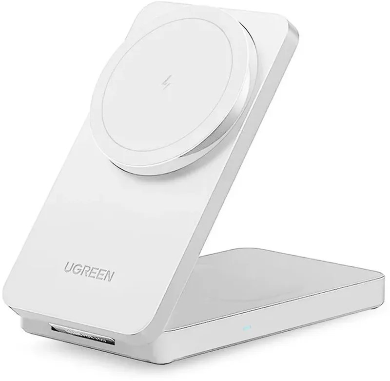 UGREEN 2-in-1 20W Draadloze MagSafe Oplader Smartphone & AirPods by UGREEN in White – product photo