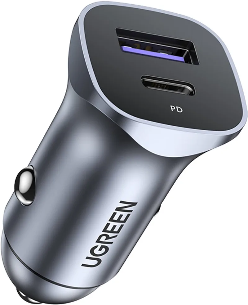 UGREEN 3.4A Autolader 30W Snellader met Power Delivery en Quick Charge by UGREEN in Black – product photo