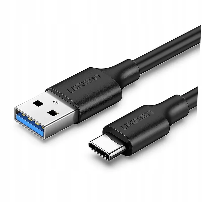 US184 USB-A 3.0 naar USB-C Kabel 1m Zwart van UGREEN – productfoto