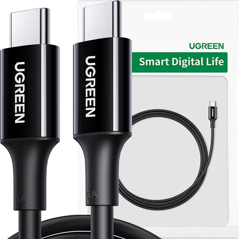US300 - USB-C / USB-C 480Mb/s 5A 2m kabel by UGREEN in Black – product photo