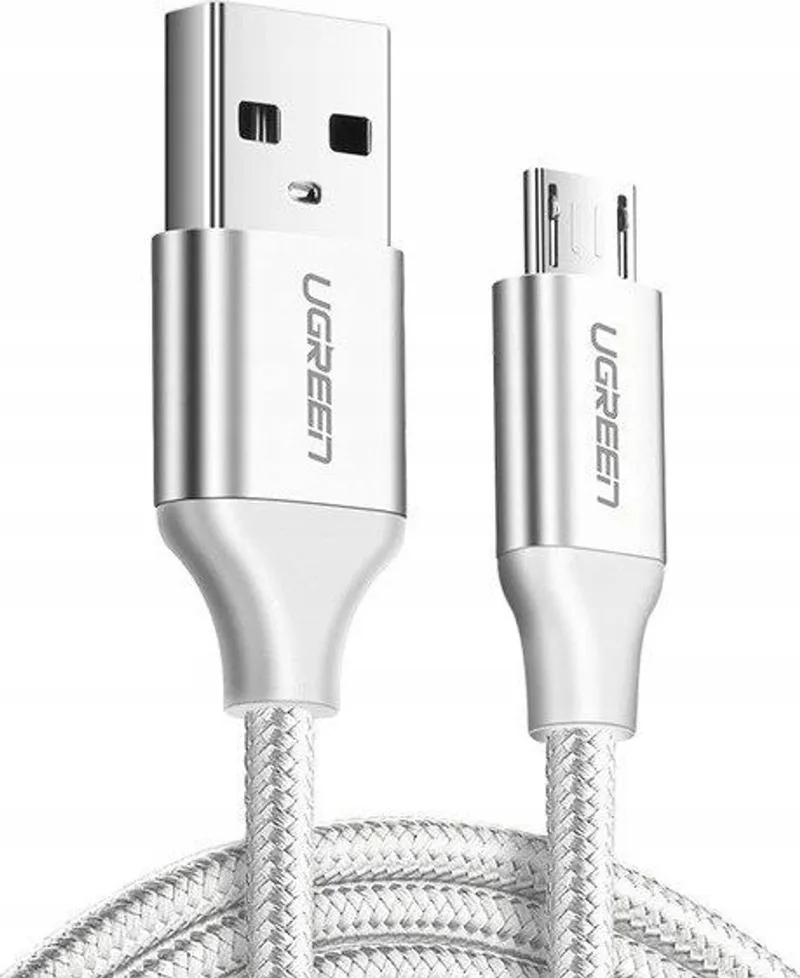 USB-A naar Micro-USB Kabel 2m (60153) by UGREEN in White – product photo