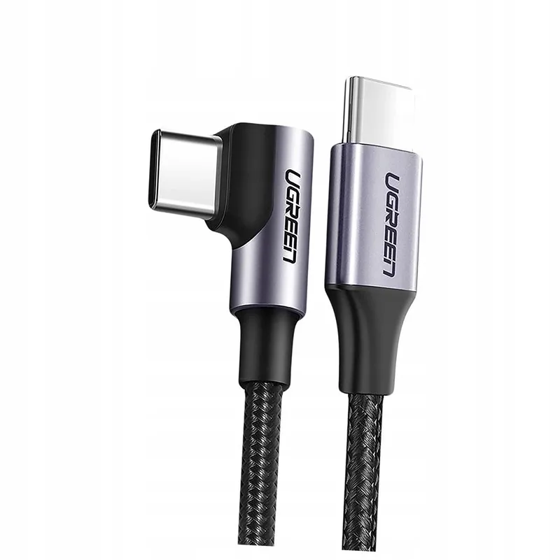USB-C Kabel (Recht/Haaks) PD QC 60W 3A 2m Grijs by UGREEN – product photo
