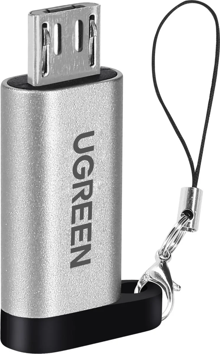 USB-C naar micro USB Adapter - Compact - 480 Mbps - QC 2.0 by UGREEN in Grey – product photo