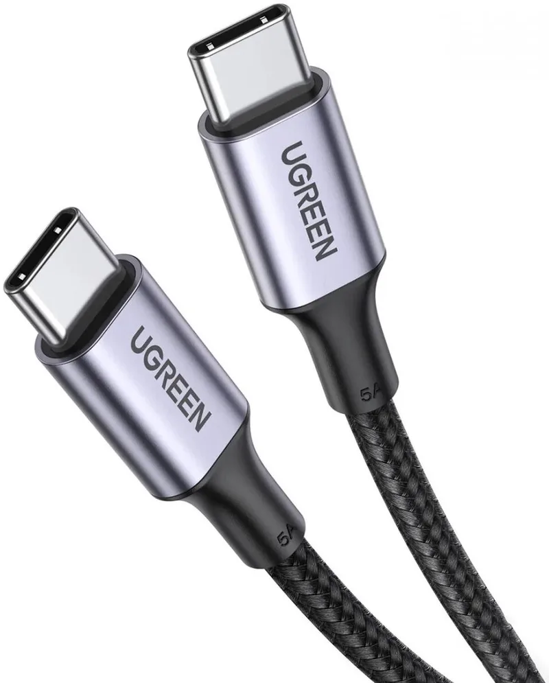 USB-C naar USB-C Data en Laadkabel 100W 0.5M by UGREEN in Grey – product photo