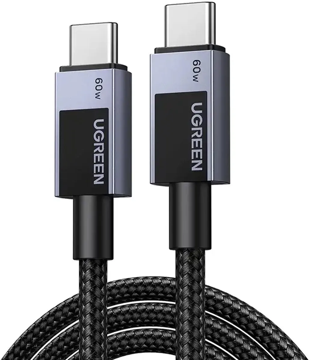 Usb-C Naar Usb-C Kabel 60W 2M Pd Voor Snel Opladen Van Telefoons by UGREEN in Transparent – product photo