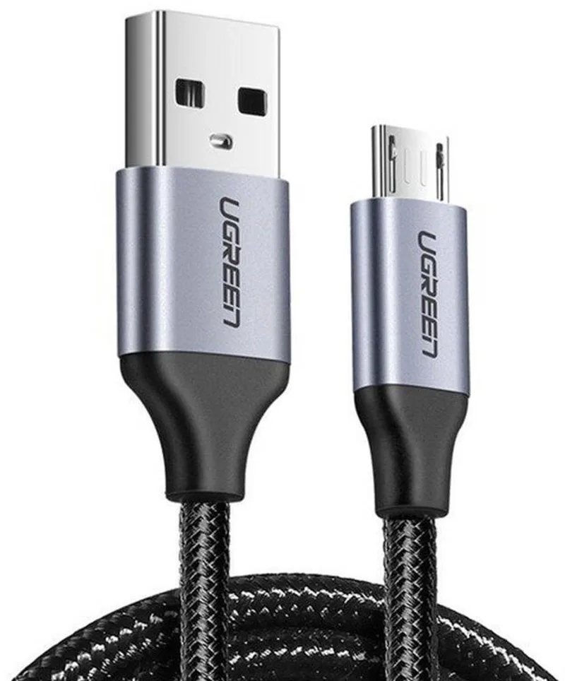 Usb Naar Micro-Usb-Kabel Ugreen Us290 Qc 3.0 2,4A 1,5 M (Zwart) van UGREEN in Transparant – productfoto