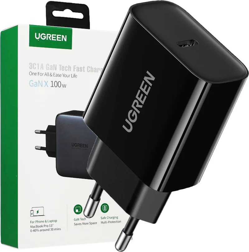 USB - Type C 20W Power Delivery wandlader - (10191) by UGREEN in Black – product photo