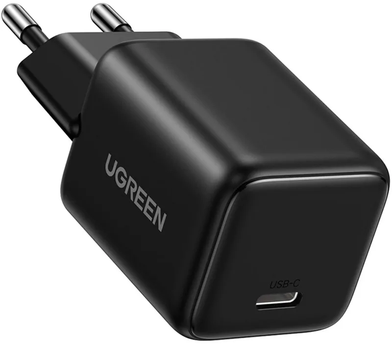 X512 20W Gan-Wandlader Voor Iphone 12, 13, 14, 1X Usb-C Klein fra UGREEN i Gennemsigtig – produktbillede