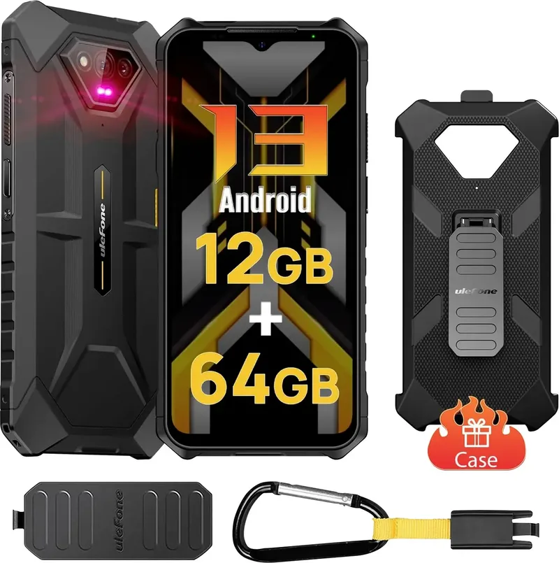 Armor X13 64 GB Schwarz, Orange EEK A (A - G) 15.7 cm (6.2 Zoll) Outdoor Smartphone by Ulefone – product photo