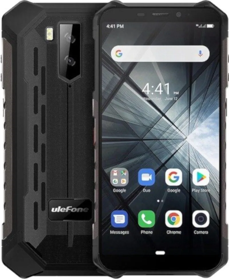 Armor X3 14 cm (5.5'') 2 GB 32 GB Dual SIM 3G Micro-USB Android 9.0 5000 mAh fra Ulefone i Sort – produktbillede