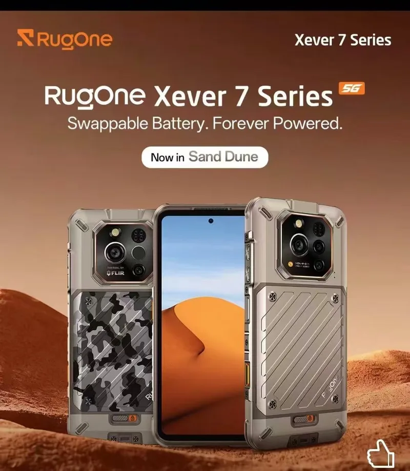 RugOne Xever 7 Pro 16,9 cm (6.67") Dual SIM Android 15 5G USB Type-C 12 GB 512 GB 5550 mAh by Ulefone in Sand Dune – product photo