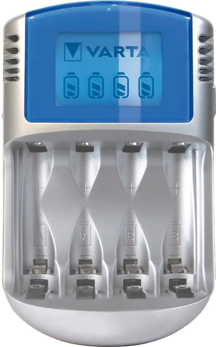 LCD Charger, Ladegerät von Varta in Zilveren – Produktfoto