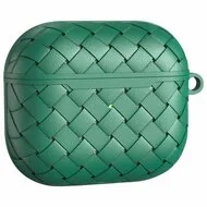 AirPods 3 hoesje - TPU - Woven series - Groen von Watchbandjes-shop – Produktfoto