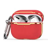 AirPods Pro / AirPods Pro 2 hoesje - Hardcase - Plated series - Rood + goud van Watchbandjes-shop – productfoto