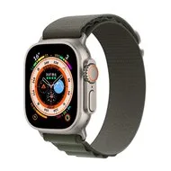 Alpine Loop nylon bandje - Groen - Geschikt voor Apple Watch 44mm / 45mm / 46mm / 49mm von Watchbandjes-shop – Produktfoto