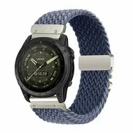 Braided nylon band met parachute sluiting - Blauwgrijs - Garmin Instinct E - 40mm by Watchbandjes-shop – product photo