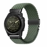 Braided nylon band met parachute sluiting - Groen - Garmin Forerunner 745 / 935 / 945 / 955 / 965 / 970 van Watchbandjes-shop – productfoto